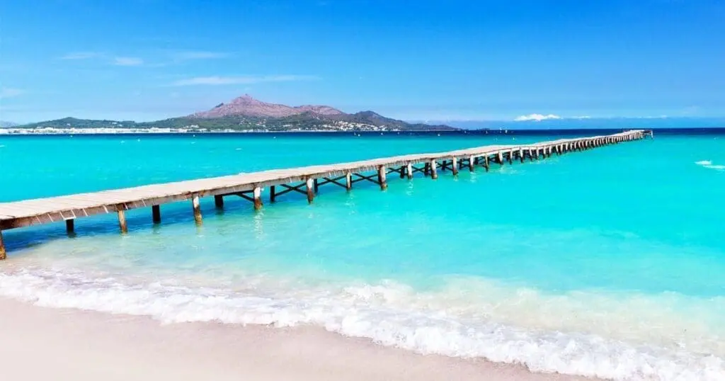 Alcudia Beach in Mallorca.
