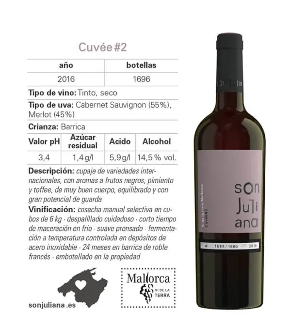 Wine - Red - Son Juliana - Merlot Tinto Cuveé #2 0,75 2018 box of 6 - Image 4