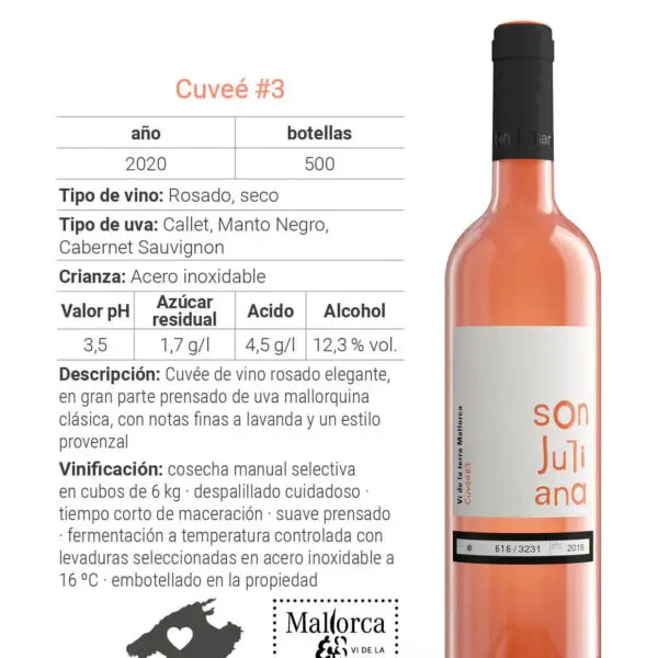 Wine - Rosado Seco - Son Juliana cuveé #3 0,75 2024 box of 6 - Image 4