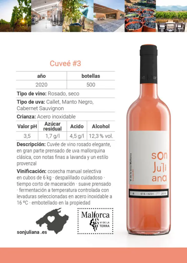 Wine - Rosado Seco - Son Juliana cuveé #3 0,75 2024 box of 6 - Image 4