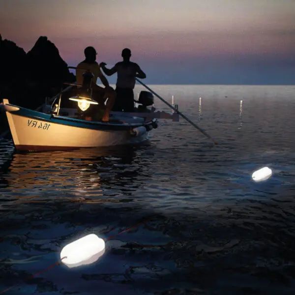 Floating Light Buoy With Internal Solar Panel That Self-recharges. Bright Floating Solar Buoy Made Of Opaque White Pe Recharges Itself With Sunlight. Wherever There Is a Need To Signal Or Delineate In The Water. Made In Italy. - Image 5