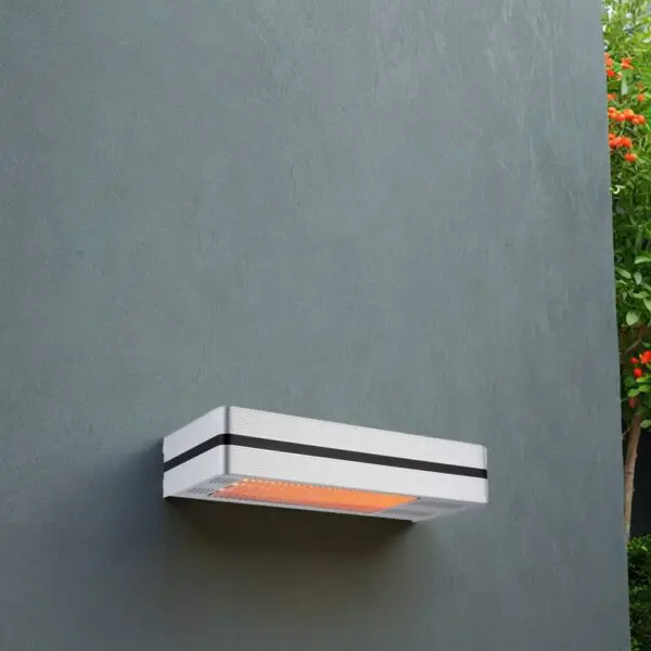 Modern Infrared Heater With 2000w Adjustable Power Made Of Steel And Aluminium Remote Control With Timer Included Ip65 Protection Asymmetrical Irradiation For a Larger Irradiated Area - Image 2