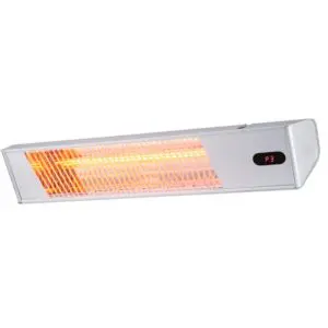 Infrared Heater Outdoor Use With Adjustable Power 2000w Structure In Anodized Aluminium And Steel Short-wave Ir-a Indoor Heating Lamp And Remote Control Elegant Design With Protection Grid And Led Display