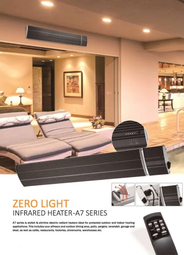 Outdoor Wifi Infrared Heater A7 Ir-c , 1500w Long-wave Infrared With No Light Emission. Extruded Aluminum Alloy Heating Element, Ceramic Coating Black Water-proof Ip65, Suitable For Outdoor Use - Image 3