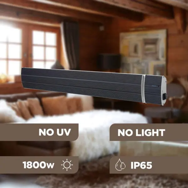 Outdoor Infrared Heater Series A7 Ir-c Long Wave Infrared No Light Emission. Heating Element Made Of Extruded Aluminum Alloy, Ceramic Paint Black 1800w Water Proof Ip65, Suitable For Dust And Rain Outdoors - Image 6