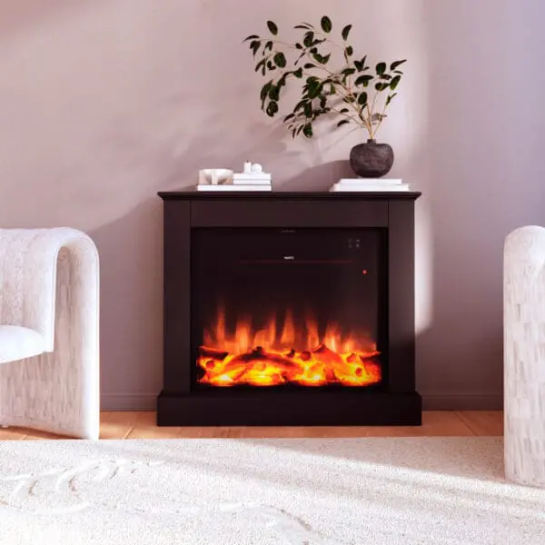 Panarea Model Electric Fireplace Insert. Built-in Electric Burner Also For Existing Fireplaces. Heating Power 1500w With Remote Control Included. In Fact, It Can Also Be Used With Only Flame Effect Even In Summer. - Image 6