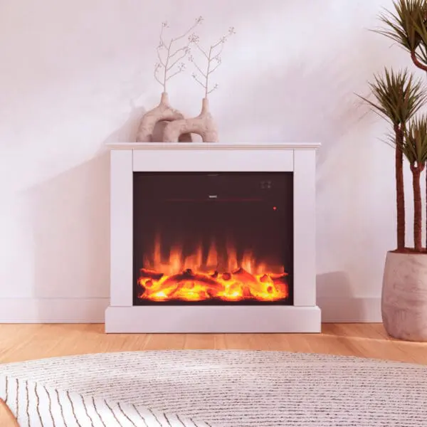 Panarea Model Electric Fireplace Insert. Built-in Electric Burner Also For Existing Fireplaces. Heating Power 1500w With Remote Control Included. In Fact, It Can Also Be Used With Only Flame Effect Even In Summer. - Image 7