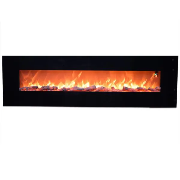 Pordoi Model Wall-mounted Electric Fireplace Made Of Steel And Glass. Maximum Heating Power 1500w. Realistic Led Flame Effect Adjustable In 6 Levels Of Light Intensity Remote Control Included. Great For Home Office, Commercial Activities.