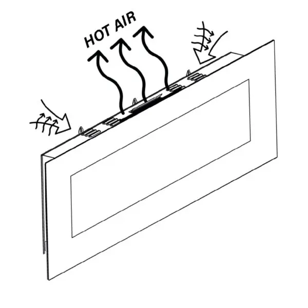 Stelvio Model Wall-mounted Electric Fireplace Made Of Steel And Glass. Maximum Heating Power 1500w. Realistic Led Flame Effect Adjustable In 6 Light Intensity Levels Remote Control Included. Great For Home Office, Commercial Activities. - Image 9