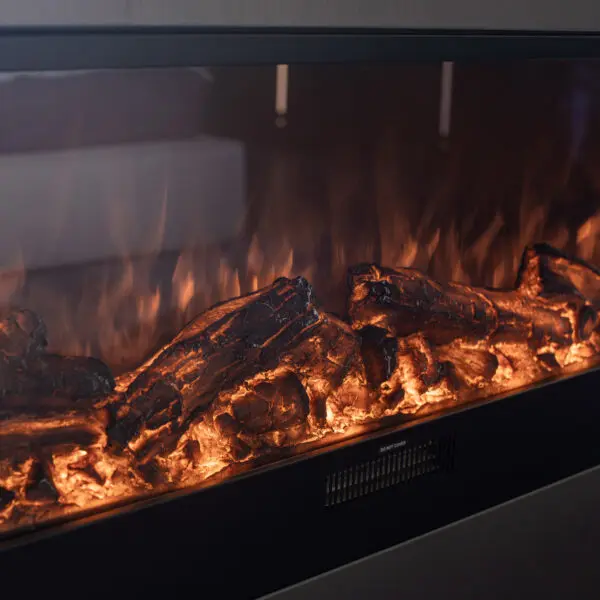 Built-in Or Freestanding Electric Fireplace Model Vulture. Indoor Fireplace 1.5 Meters Long Led Flame Effect Adjustable On 6 Levels. Power 750-1500w Manual Controls And Remote Control Included. Made Of Cold-rolled Panels. - Image 5