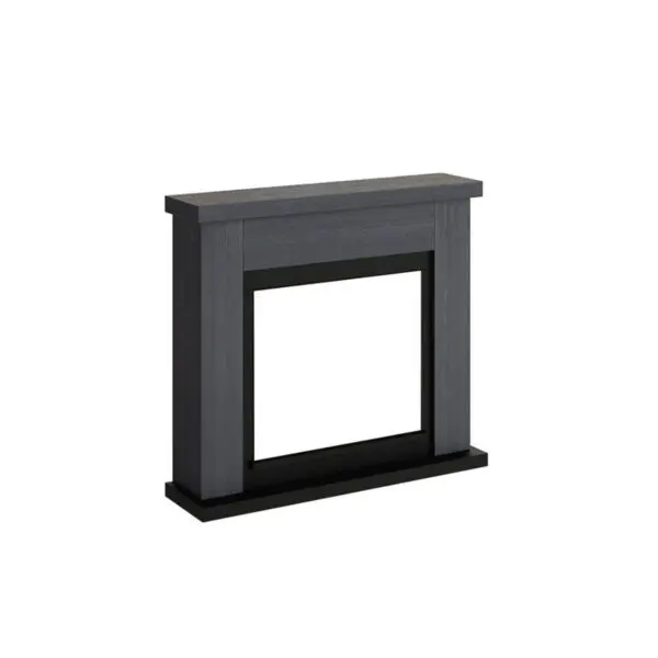 Floor Fireplace Composed Of Gray Color Frame And Black Electric Burner 1500w Real Led Flame Effect. Modern Design With Clean Geometric Lines. Made Of High Quality Mdf Wood Easy To Place Or Move. With Remote Control - Image 6