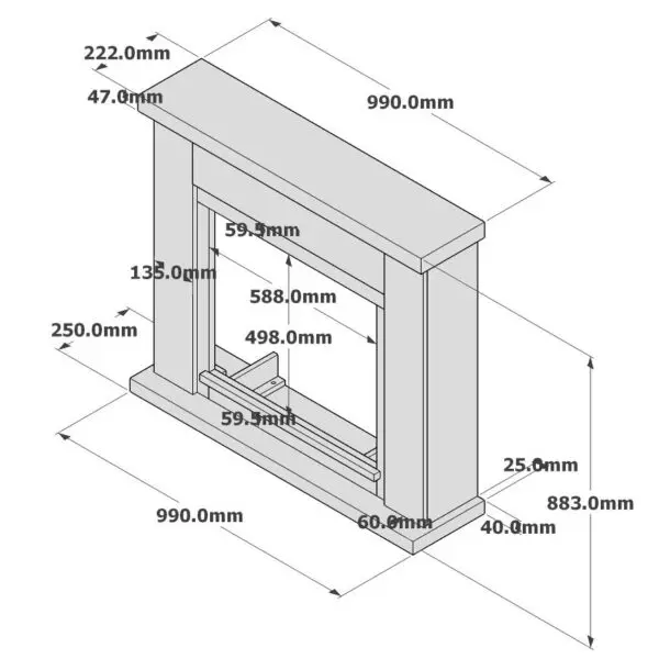 Elegant Fireplace 1500W | SINED - Image 9