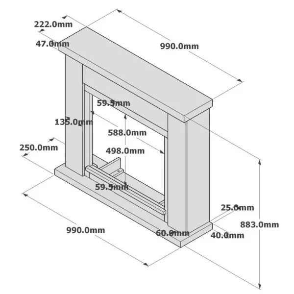 Elegant Fireplace 1500W | SINED - Image 8