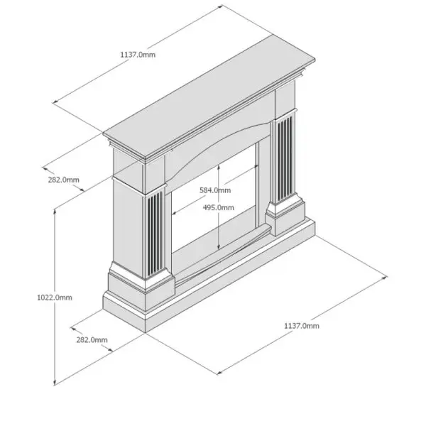 Modern Fireplace 1500W | SINED - Image 9