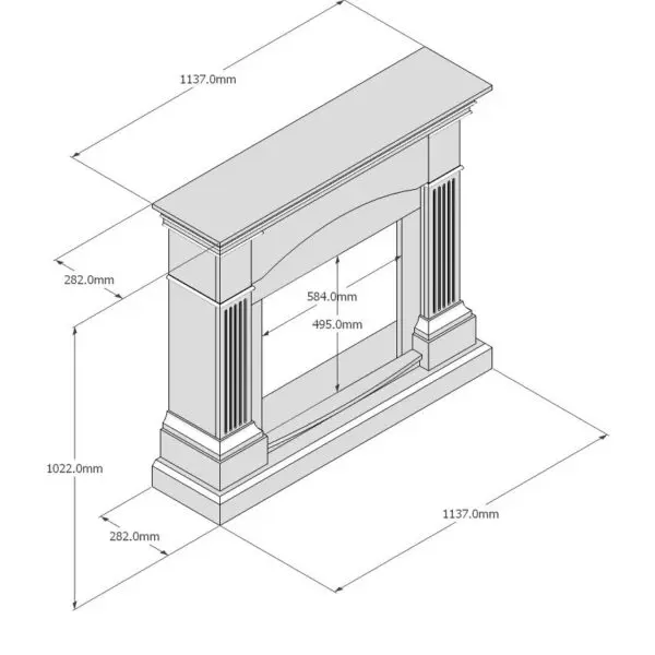 Modern Fireplace 1500W | SINED - Image 8