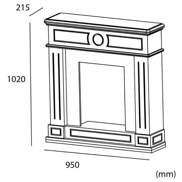 Electric Fireplace Complete With Electric Insert 1500 w Super Realisitc Flame Effect And Creamy White Mdf Wood Cornce. Fireplace Design Complete With Remote Control. Made Of High Quality Mdf Wood Easy To Place Or Move. - Image 10