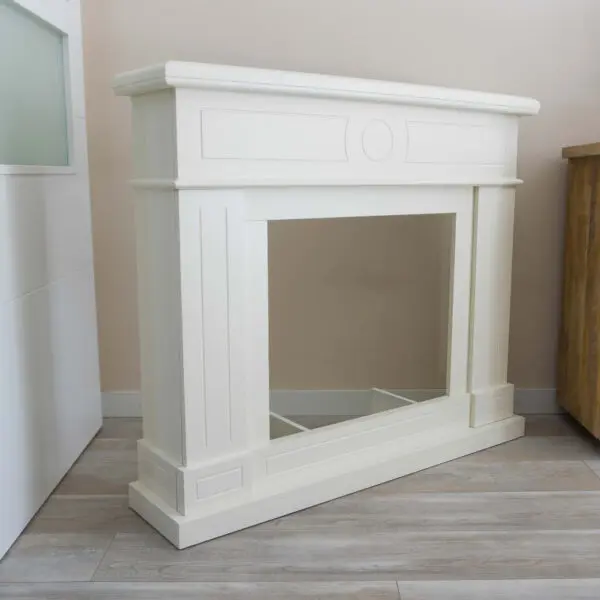Electric Fireplace Complete With Electric Insert 1500 w Super Realisitc Flame Effect And Creamy White Mdf Wood Cornce. Fireplace Design Complete With Remote Control. Made Of High Quality Mdf Wood Easy To Place Or Move. - Image 5