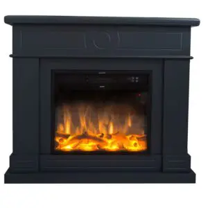 Electric Fireplace Complete With Electric Insert 1500 w Super Realisitc Flame Effect And Dark Gray Mdf Wood Cornce. Fireplace Design Complete With Remote Control. Made Of High Quality Mdf Wood Easy To Place Or Move.