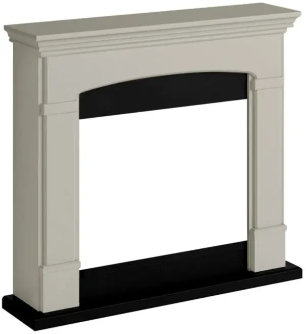 Floor And Wall Fireplace Composed Of Beige Color Frame And Black Electric Burner 1500w With Real Led Flame Effect. Fireplace Design Complete With Remote Control. Made Of High Quality Mdf Wood Easy To Place Or Move. - Image 6