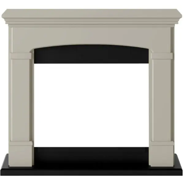 Floor And Wall Fireplace Composed Of Beige Color Frame And Black Electric Burner 1500w With Real Led Flame Effect. Fireplace Design Complete With Remote Control. Made Of High Quality Mdf Wood Easy To Place Or Move. - Image 7