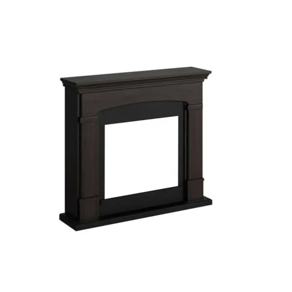 Floor And Wall Fireplace Composed Of Wenge Color Frame And Black Electric Burner 1500w With Real Led Flame Effect. Fireplace Design Complete With Remote Control. Made Of High Quality Mdf Wood Easy To Place Or Move. - Image 6