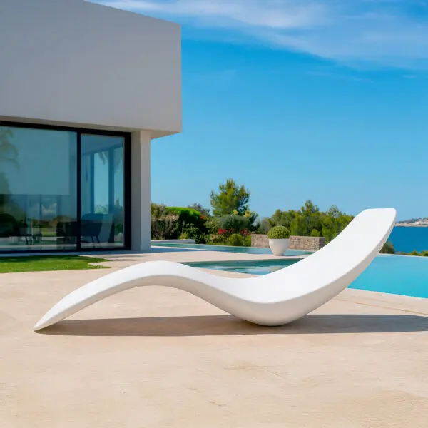 Chaise Longue Antares Lounge Chair In Fiberglass, Luxury, With Excellent Value For Money. Made Of Fiberglass, Very Resistant To Uv Rays. This Allows Intensive Use In Outdoor Environments And All Outdoor Activities. - Image 11