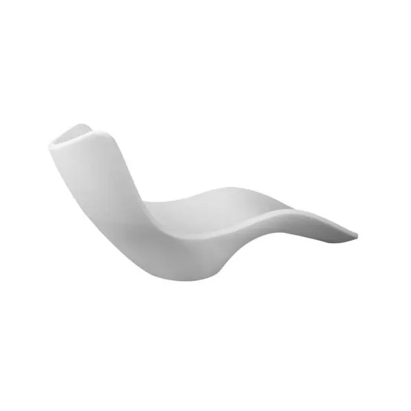 Chaise Longue Cassiopea Swimming Pool Lounger White, Garden, Sea Made Of High Quality Polyethylene, Uv Resistant, Ergonomic, Lightweight And Easily Sanitized. Modern Design For All Outdoor And Indoor Environments. Dimensions 212x89x103cm - Image 2