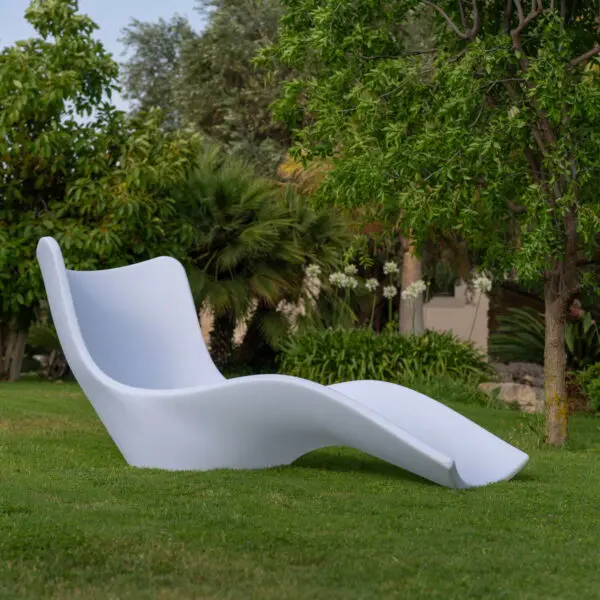 Chaise Longue Cassiopea Swimming Pool Lounger White, Garden, Sea Made Of High Quality Polyethylene, Uv Resistant, Ergonomic, Lightweight And Easily Sanitized. Modern Design For All Outdoor And Indoor Environments. Dimensions 212x89x103cm - Image 6