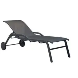 Elegance and comfort blend seamlessly in the Arturo antracite chaise lounge, crafted from durable aluminum with wheels for easy mobility. The high-quality fabric adds a touch of style, making it perfect for any outdoor setting.