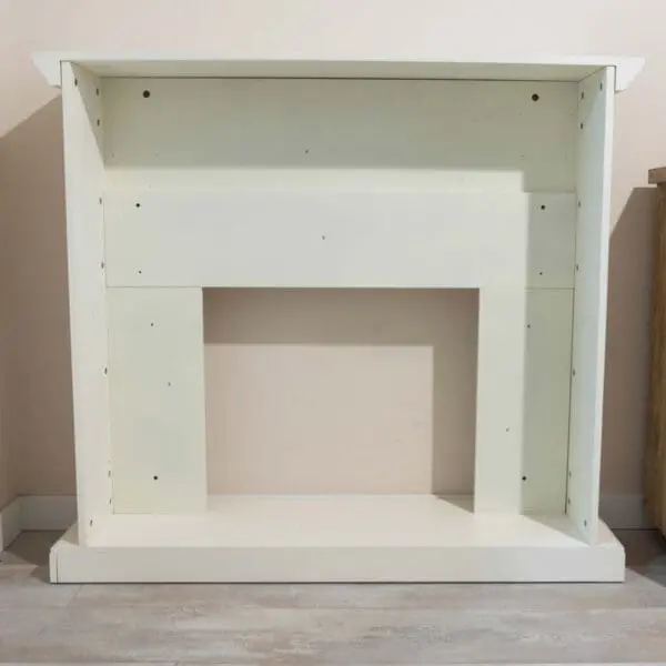 Mdf Wood Frame, Calderacolor Creamy White Fireplace Surround For Electric Insert Caminetto-vulcano Or Existing Burner. Timeless Classic Design. Dimensions - Image 3