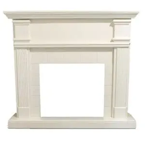 Mdf Wood Frame, Calderacolor Creamy White Fireplace Surround For Electric Insert Caminetto-vulcano Or Existing Burner. Timeless Classic Design. Dimensions