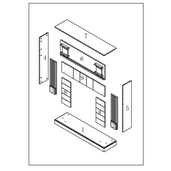 Mdf Wood Frame, Calderacolor Creamy White Fireplace Surround For Electric Insert Caminetto-vulcano Or Existing Burner. Timeless Classic Design. Dimensions - Image 5