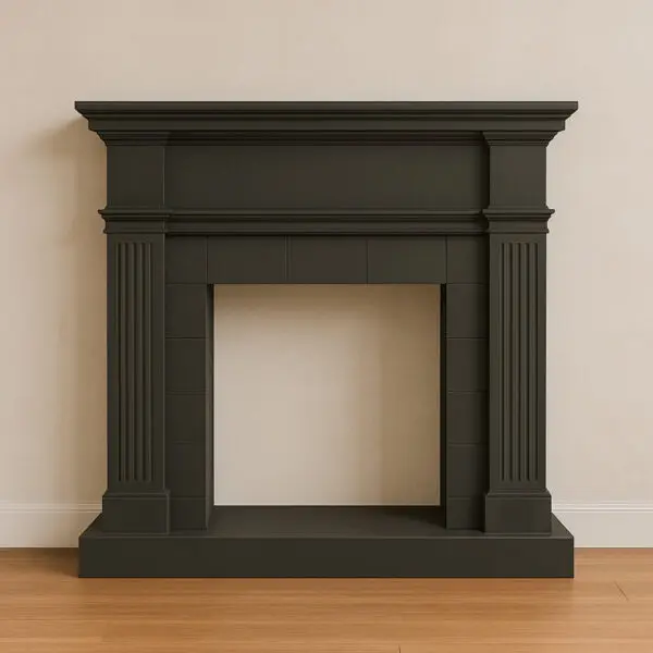 Wood Mdf Floor Frame. Cladding For Caldera Fireplaces Grey Color For Electric Fireplace-volcano Insert Or Existing Burner. Timeless Classic Design. Dimensions Cm. 102.2x114x28.2 - Image 3