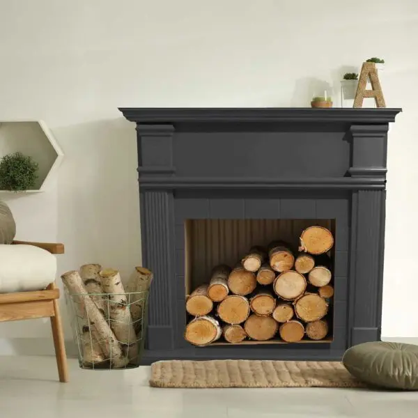 Wood Mdf Floor Frame. Cladding For Caldera Fireplaces Grey Color For Electric Fireplace-volcano Insert Or Existing Burner. Timeless Classic Design. Dimensions Cm. 102.2x114x28.2 - Image 8