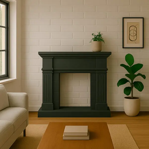 Wood Mdf Floor Frame. Cladding For Caldera Fireplaces Grey Color For Electric Fireplace-volcano Insert Or Existing Burner. Timeless Classic Design. Dimensions Cm. 102.2x114x28.2 - Image 10