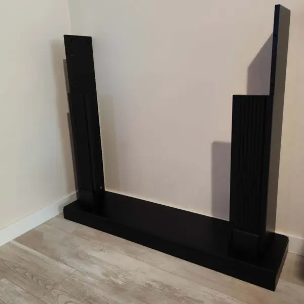 Mdf Wood Frame Cladding For Black Deep Caldera Fireplaces For Electric Fireplace Insert-vulcan Or Existing Burner. Timeless Classic Design. Dimensions Cm. 102.2x114x28.2 - Image 2