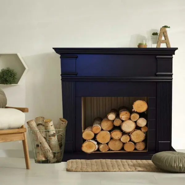 Mdf Wood Frame Cladding For Black Deep Caldera Fireplaces For Electric Fireplace Insert-vulcan Or Existing Burner. Timeless Classic Design. Dimensions Cm. 102.2x114x28.2 - Image 8