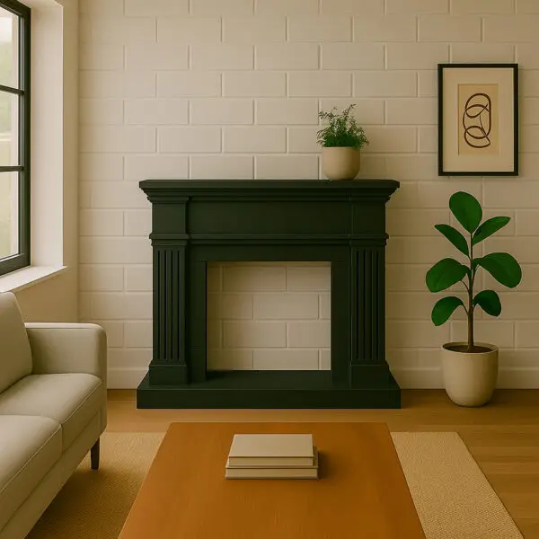 Mdf Wood Frame Cladding For Black Deep Caldera Fireplaces For Electric Fireplace Insert-vulcan Or Existing Burner. Timeless Classic Design. Dimensions Cm. 102.2x114x28.2 - Image 11