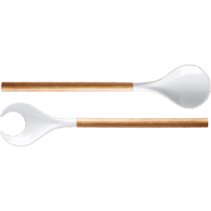 Birch Wood Salad Servers