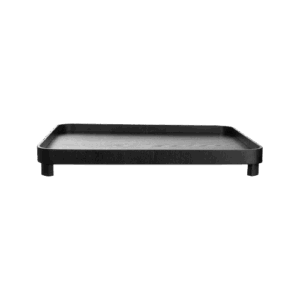 tray with feet, black rectangular