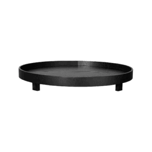 tray with feet, black round