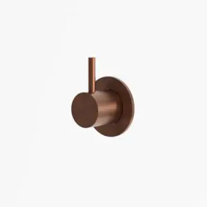 SINED Levante water diverter. Recessed wall-mounted. Made of 316L stainless steel. Ideal for modern bathrooms, corrosion-resistant, suitable for indoor and outdoor, wall-mounted installation, functional design and Italian style. PVP Rose Gold Treatment.