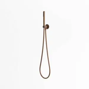 SINED Muro Levante kit with hand shower, hose and wall bracket, all made of high-quality 316L stainless steel. Rose Gold color. Ideal for indoor and outdoor use, corrosion resistant, elegant design, guaranteed functionality and durability.