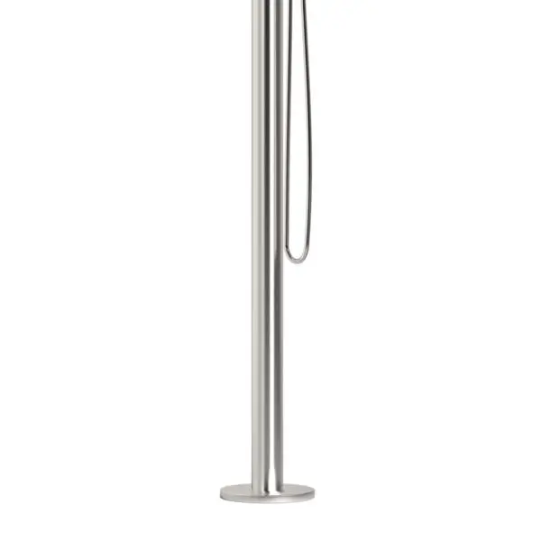 Outdoor Shower Sined Alghero In Satin Stainless Steel Shower With Mixer And Hand Shower 6 Cm Diameter Body Shower And Accessories In Stainless Steel Aisi 316l Shower With Hot And Cold Water Inlet Concealed Connections On The Base - Image 4