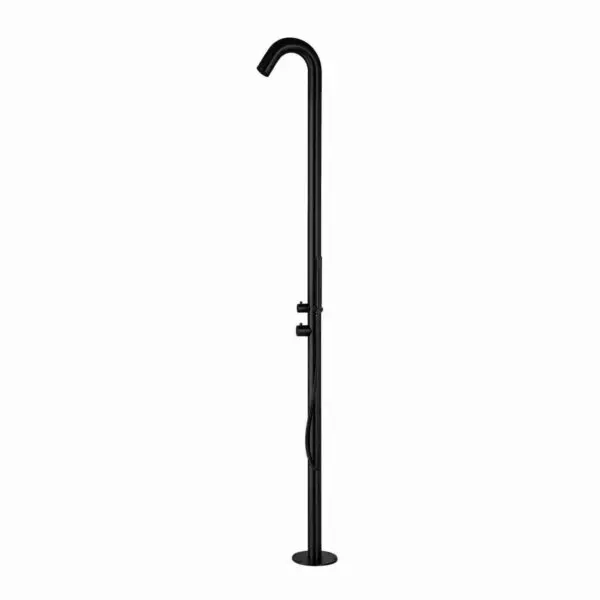 Garden Shower Black Sined Alghero In Steel Black Matt Shower With Mixer And Hand Shower Shower Body And Accessories In Stainless Steel Aisi 316l Shower For Indoor And Outdoor Use Hot And Cold Water Inlet From Below Drum Diameter 60mm h 2289 Mm