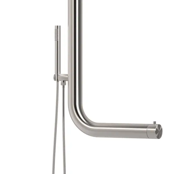 Sined Cabras, Wall Shower In Stainless Steel Aisi 316l, Homage To Sardinia. Elegance, Advanced Design With Mixer And Large Shower Head. Easy Installation With 3 Fastening Points, Perfect For Narrow Spaces And Intensive Use, Indoor Or Outdoor. - Image 2