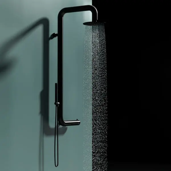Sined Cabras, Black Wall Shower In Stainless Steel Aisi 316l Nautical, Homage To Sardinia. Elegance, Advanced Design With Mixer And Large Shower Head. Easy Installation With 3 Fastening Points, For Small Spaces And Intensive Use, Indoor Or Outdoor - Image 6