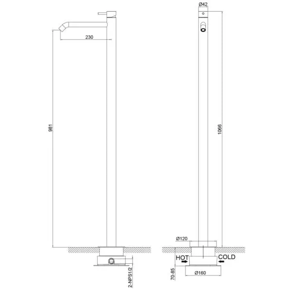 Durable Bathtub Shower | SINED - Image 2