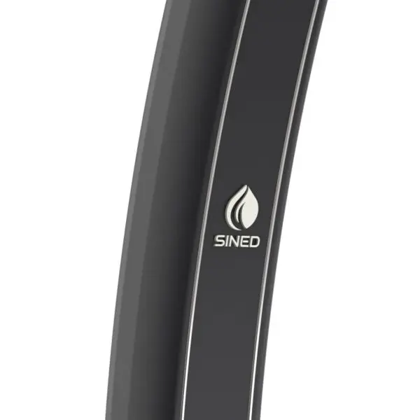 Dafne Black Ecological Solar Shower With 20 Cm Round Shower Head, Mixer And Foot Shower Tap. Shower With Curved Aluminium Structure For Outdoor Use, 35 Litre Tank, 226 Cm High. Suitable For Swimming Pool, Garden, Beb, Hotels, Campings. - Image 2