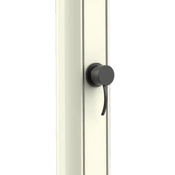 Ecological Solar Shower Emi Bianca With 15 Cm Round Shower Head, Mixer And Foot-washing Tap Shower With Curved Aluminium Structure For Outdoor Use, 25 Litre Tank, Height 226 Cm. Suitable For Swimming Pool, Garden, Beb, Hotels, Campings. - Image 3